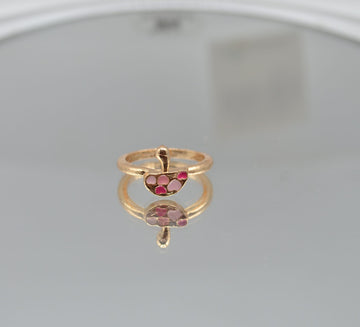 Mashroom Enamel Ring